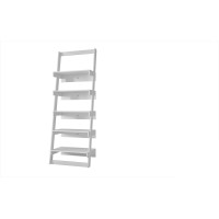 Manhattan Comfort 20AMC6 Carpina Ladder Shelf with  5 shelves in White